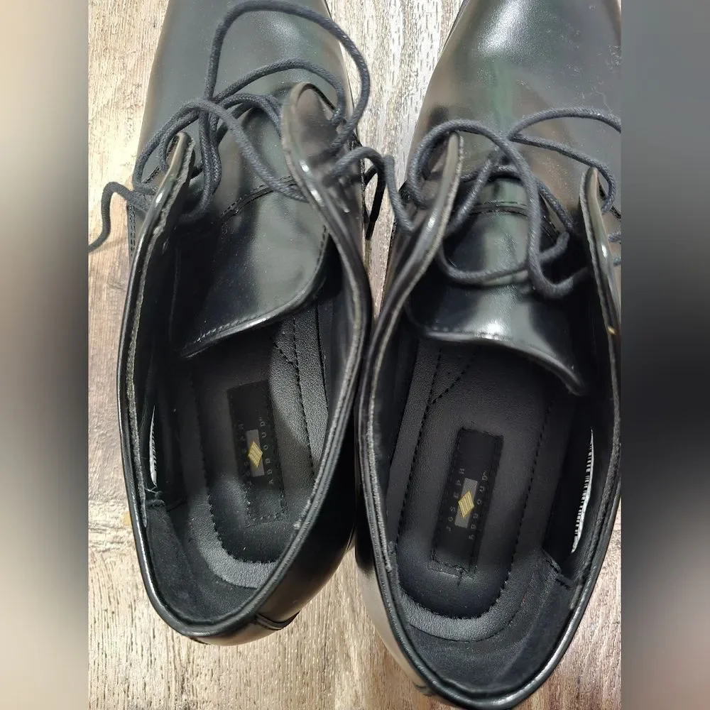 Joseph Abboud Black Leather Dress Shoes Size 9.5 M Excellent Condition - Picture 3 of 5